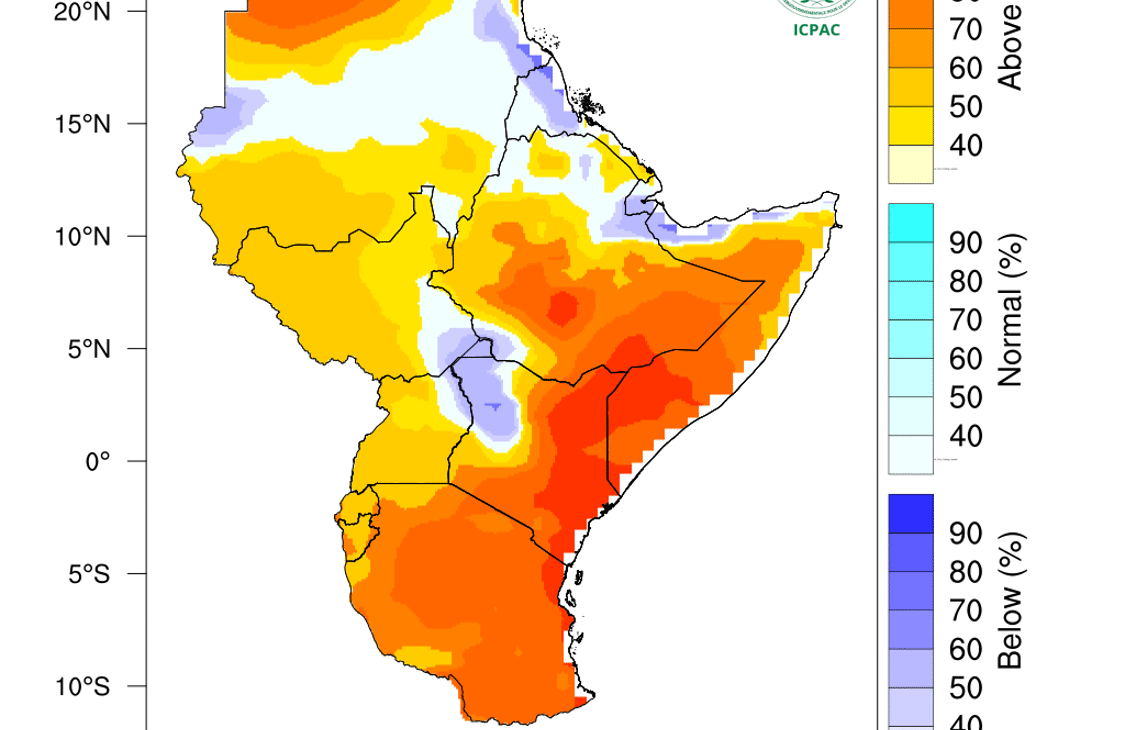 IGAD-ICPAC Forecast Indicate Above-Normal Rainfall and Elevated Tempratures