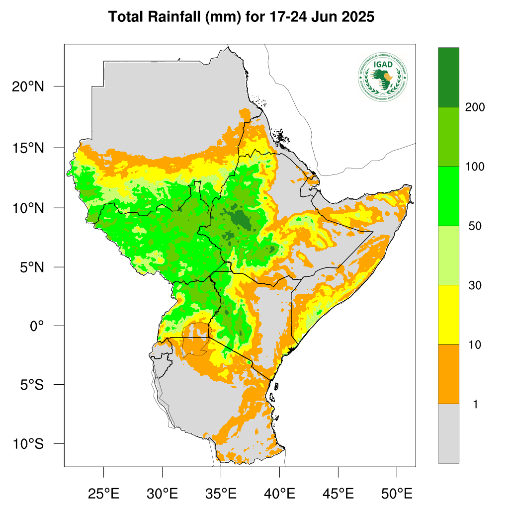 Weather Outlook for the Greater Horn of Africa 17th-24th June - Climate ...