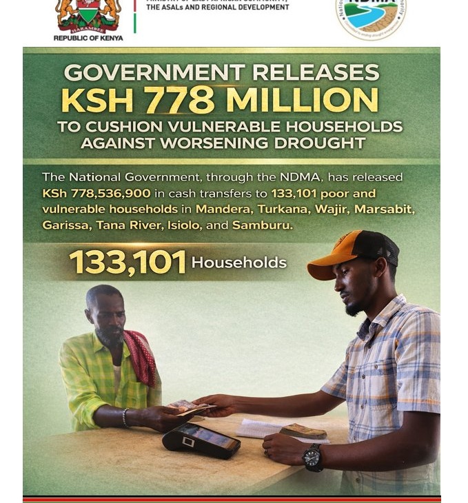 Drought Tightens Grip: Over 133,000 Families Receive Cash Support in ASALs